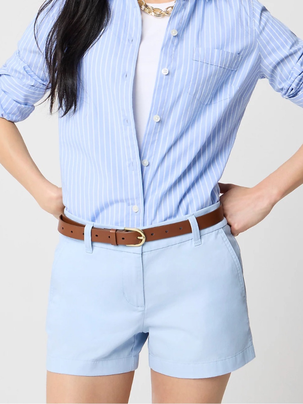 J.Crew Mercantile Women’s Classic Chino Short Pale Chambray Size 6